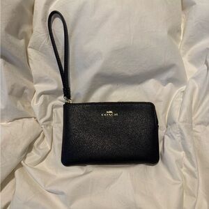 Coach Black Textured Wristlet